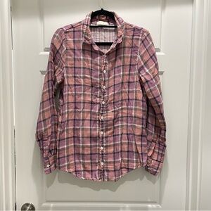 CP Shades Pink Plaid Cotton Long Sleeve Button Down XS